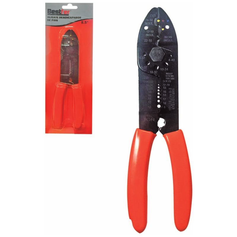 ALICATE DESENCAPADOR E CRIMPADOR 8" POL