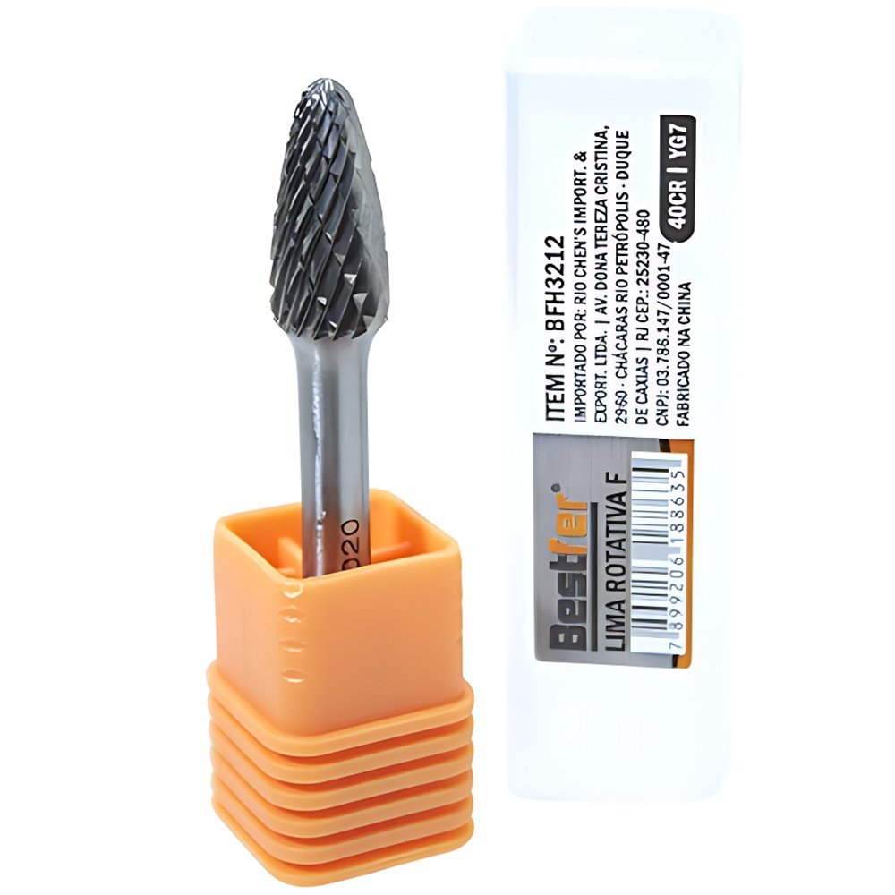 LIMA ROTATIVA F ARVORE OGIVAL 10MM X 65MM - BF