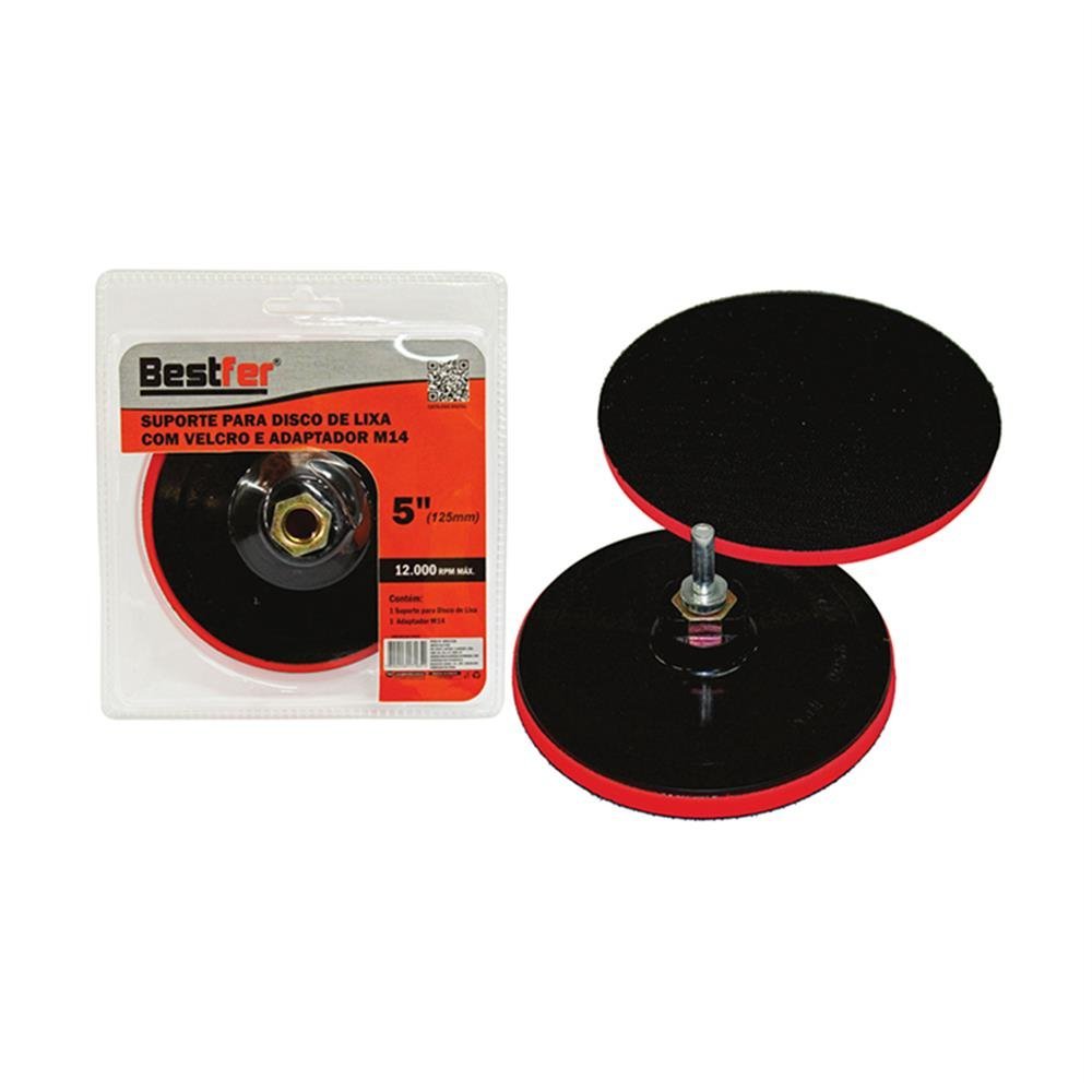 SUPORTE P/ DISCO LIXA VELCRO 4.1/2" ROSCA M14