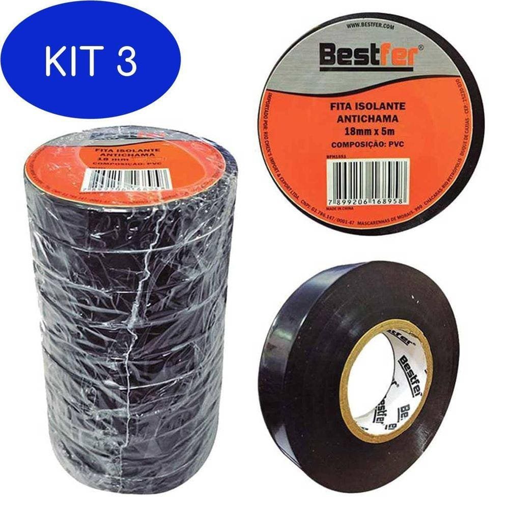 FITA ISOLANTE AZUL ANTICHAMA 18MMX5M BF