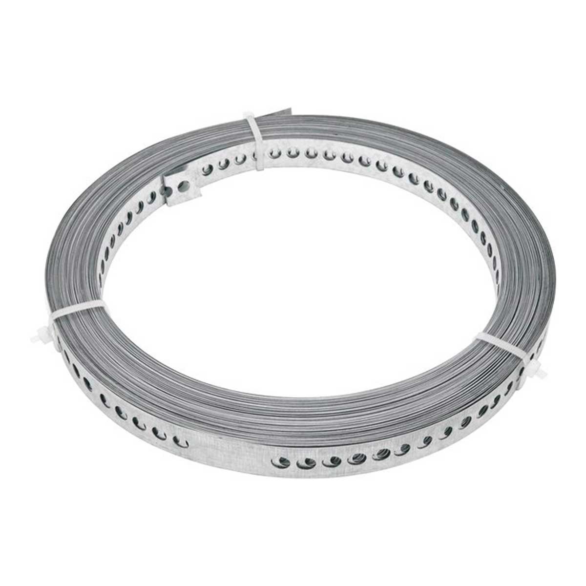 FITA DE ACO PERFURADA 17MM X 0,4MM X 10M