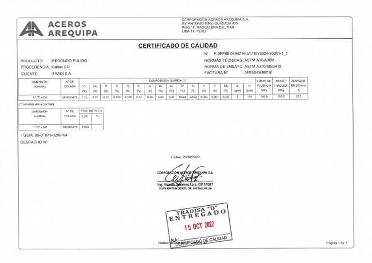 BARRA RED  1/2" 12,5MM  - 6M A36 (5.940KG)