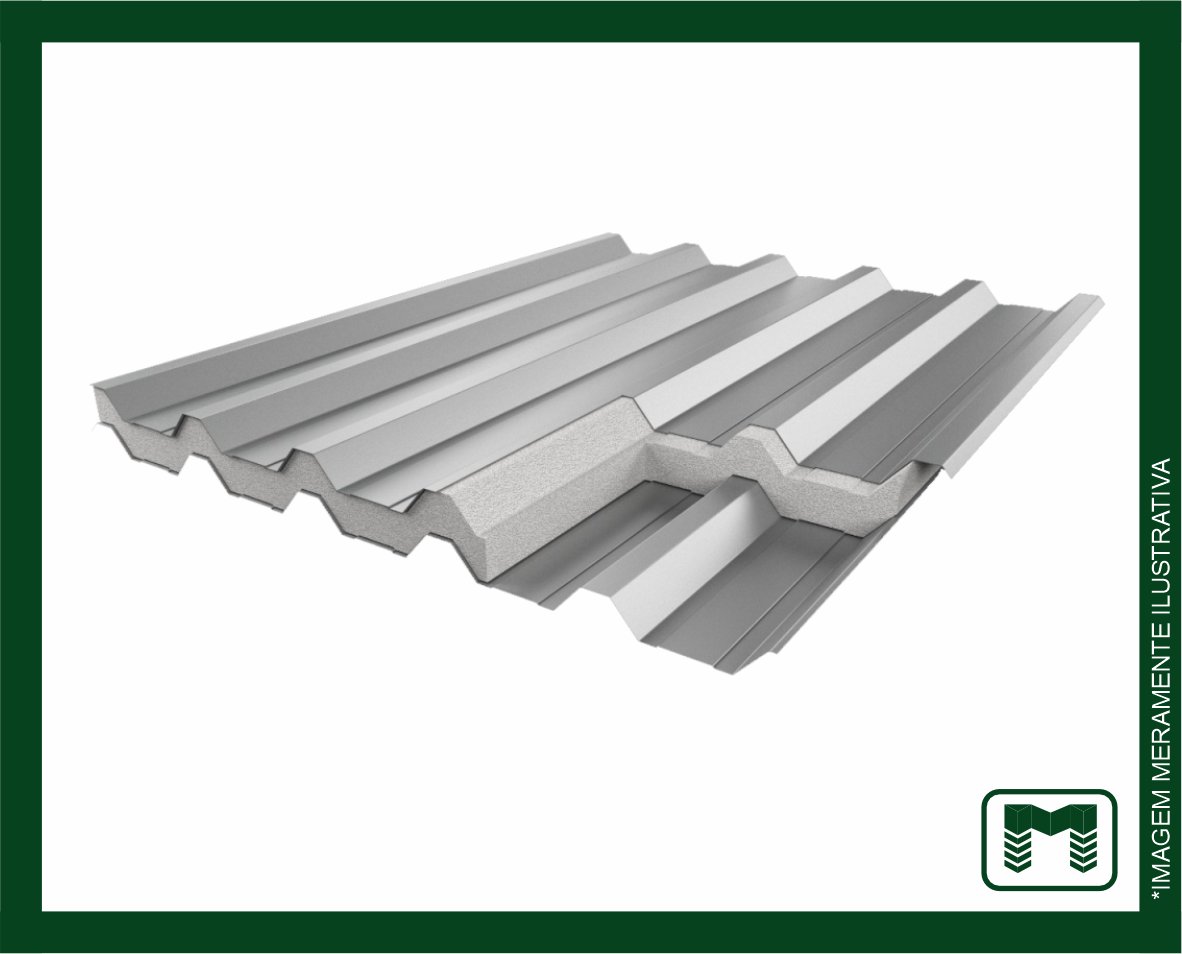 TELHA GALV. SANDUICHE MANTA 0,43X1200 ASTM A792 AZ150