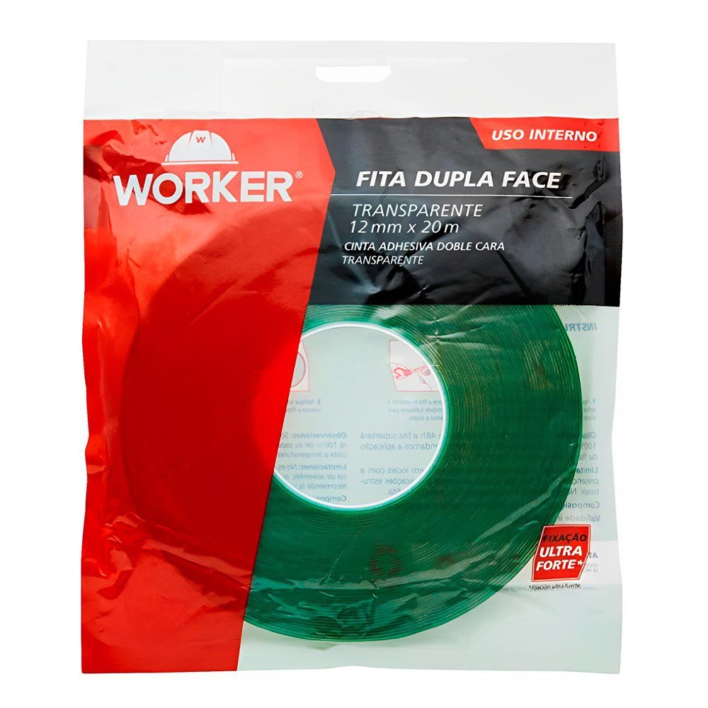 FITA DUPLA FACE 25MMX2M EXTERNO - WORKER