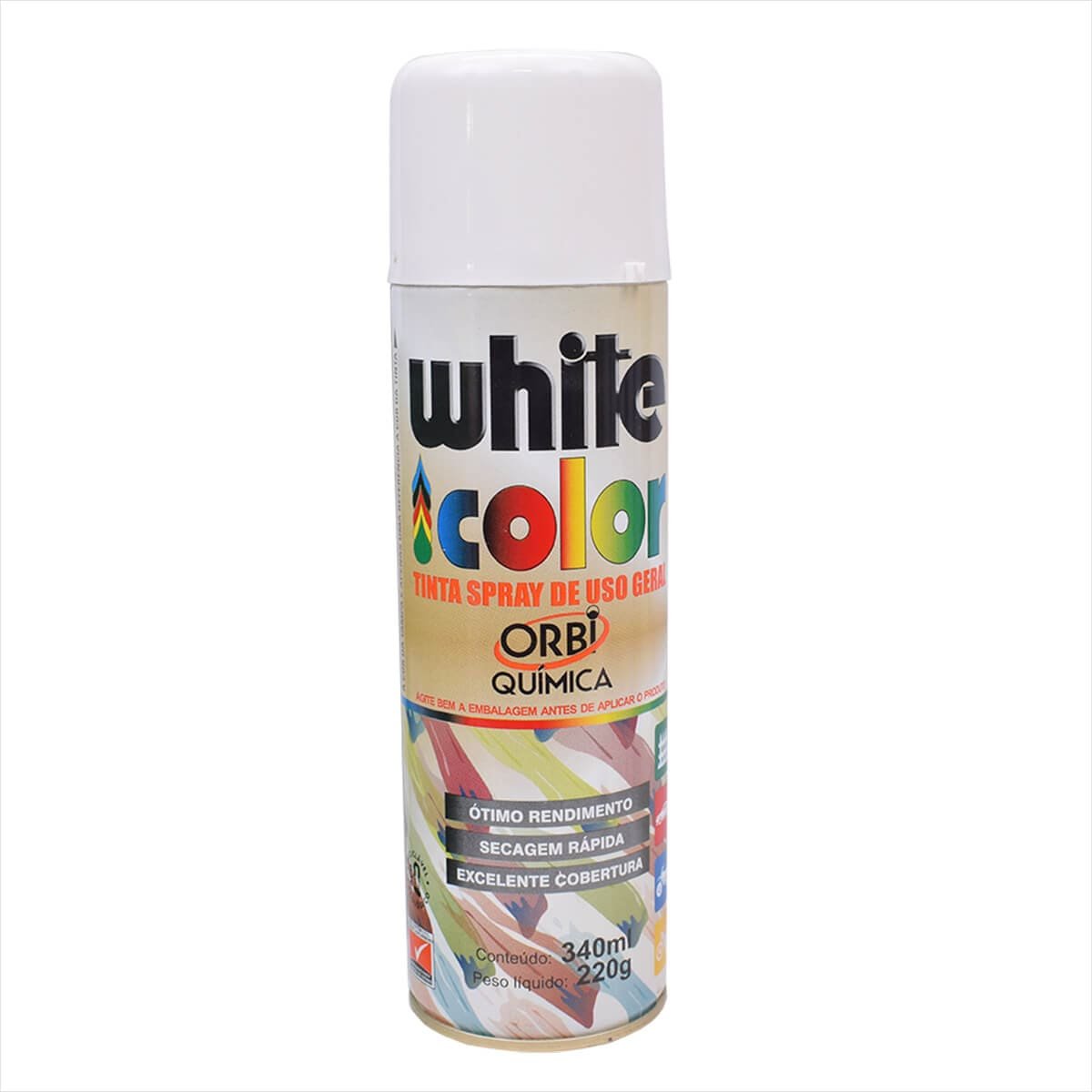 SPRAY TINTA BRANCO FOSCO ORBI 340ML/190G