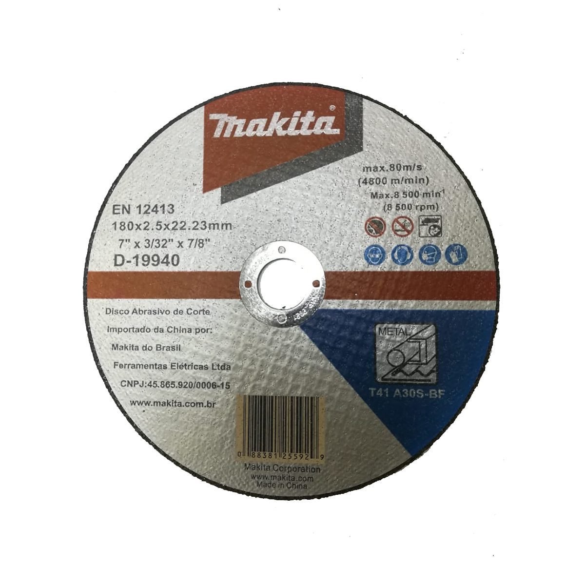 DISCO CORTE  7"- METAL 180MM MAKITA