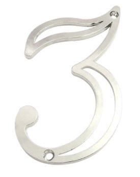 NUMERO EM ZAMAK NIQUELADO ( NO 9 ) - CART