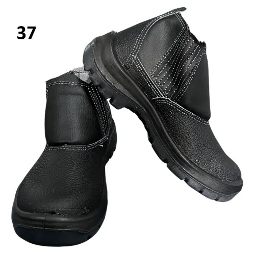 BOTA ELAST. BICO PLAST. COURO PT 37