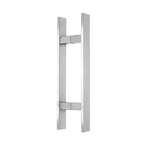 PUXADOR RETANGULAR 40X20 400MM - INOX ESCOVADO