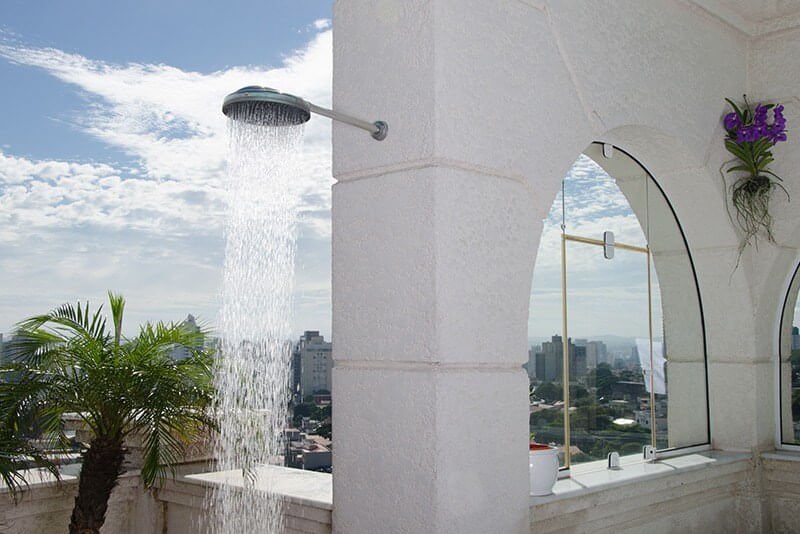 CHUVEIRO ABS CROMADO 8"X1/2"
