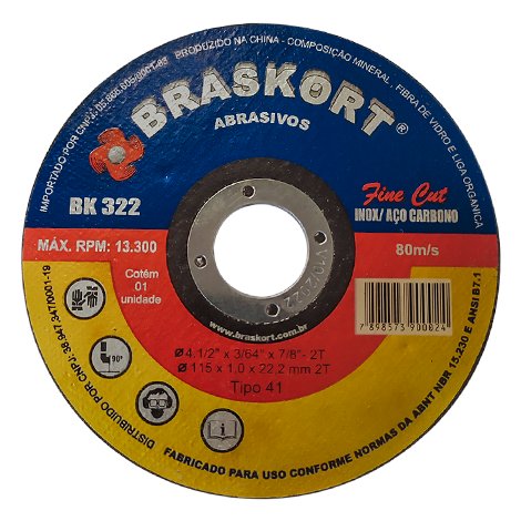 DISCO CORTE 10" X 5/8" BRASKORT