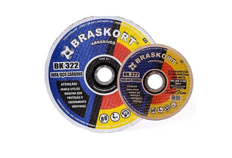 DISCO CORTE INOX 9" X 1,9 X 7/8" FINO BRASKORT