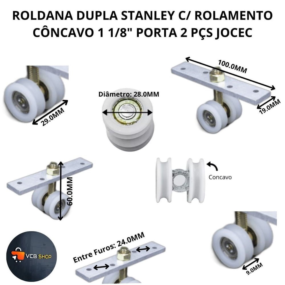 ROLDANA QUADRUPLO 1.1/2 C/ CHAPA STANLEY JOCEC