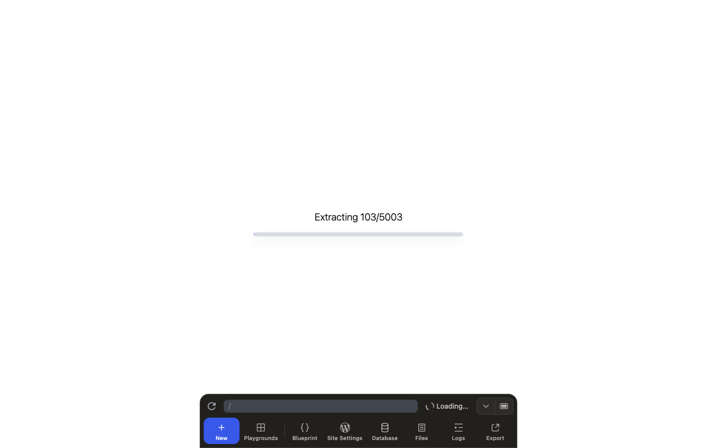 ZIP extraction file count and determinate progress bar on desktop