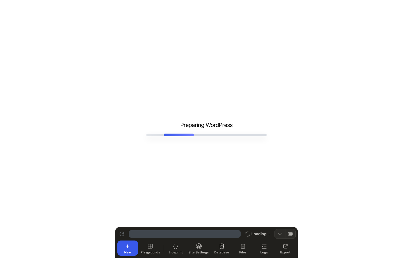 Indeterminate ZIP import loader on desktop