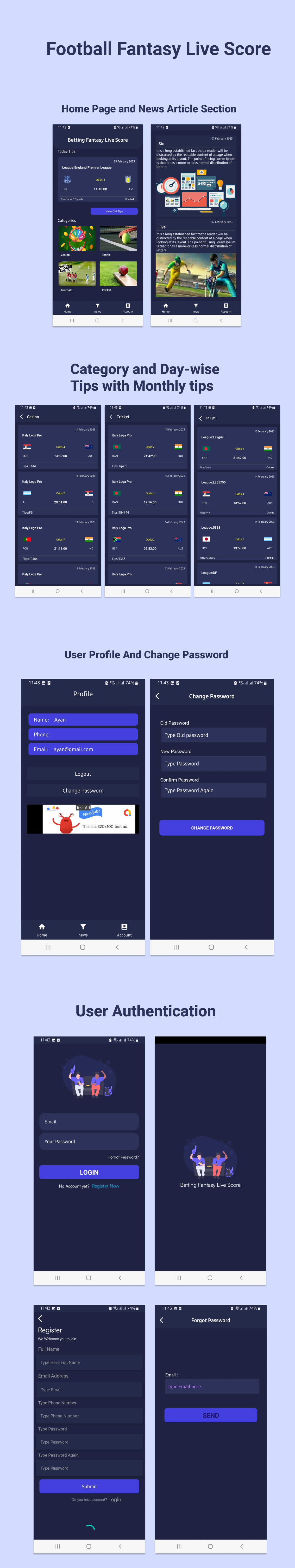 Football Analyzer Fantasy Tips and Live Score App with Admin Panel | LiveScore