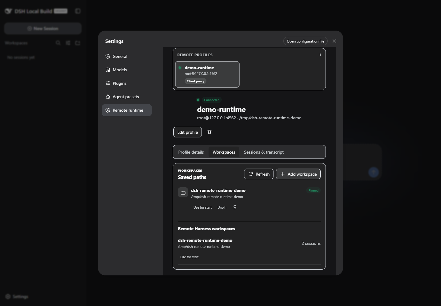Remote workspaces