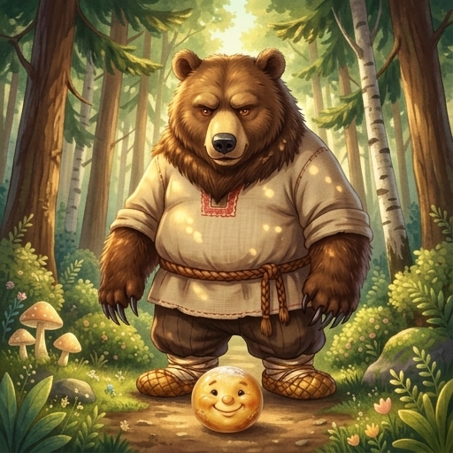 Scene 5 Kolobok Escapes Bear