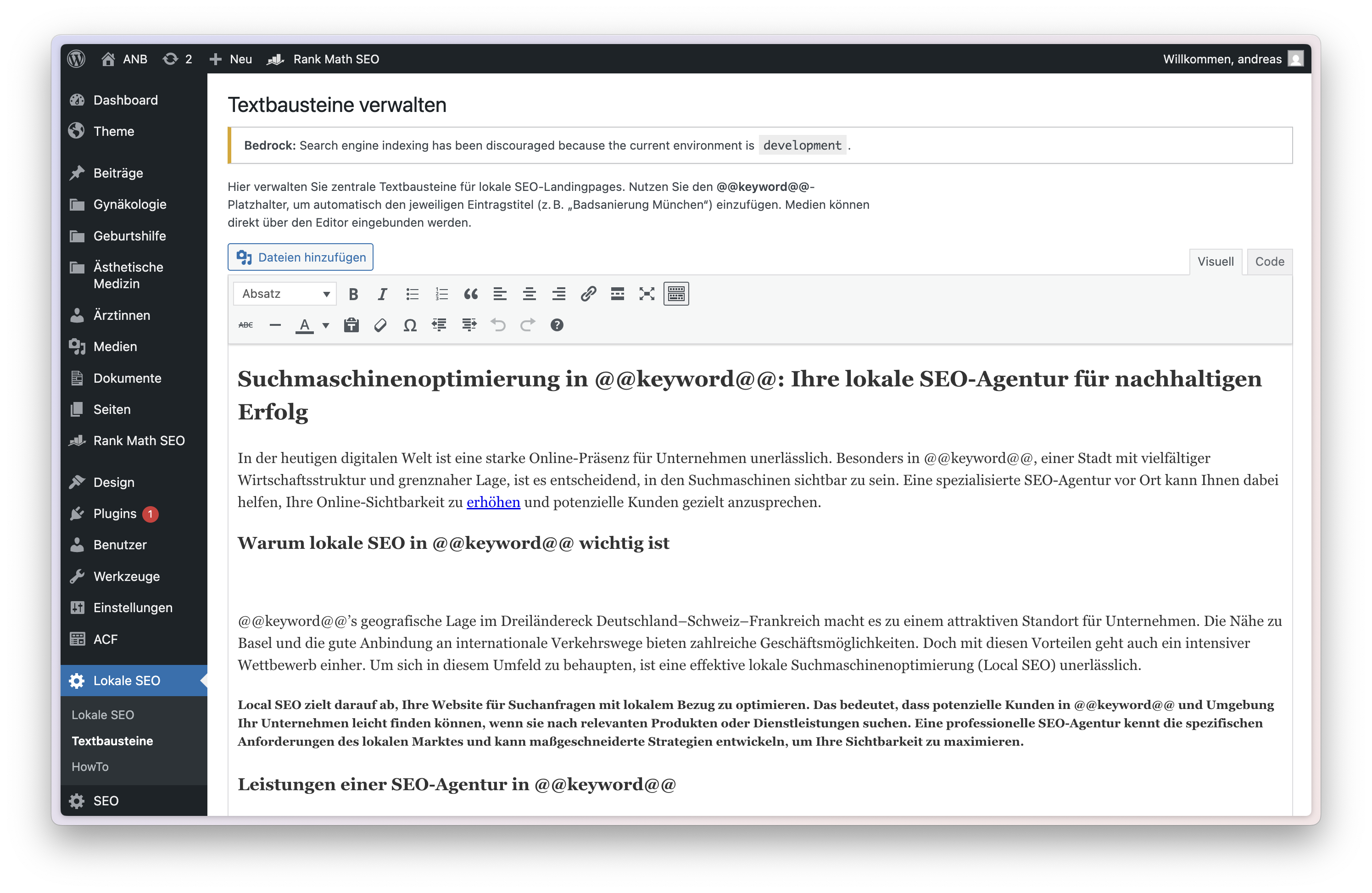 Screenshot 3 – Frontend Rendered Page