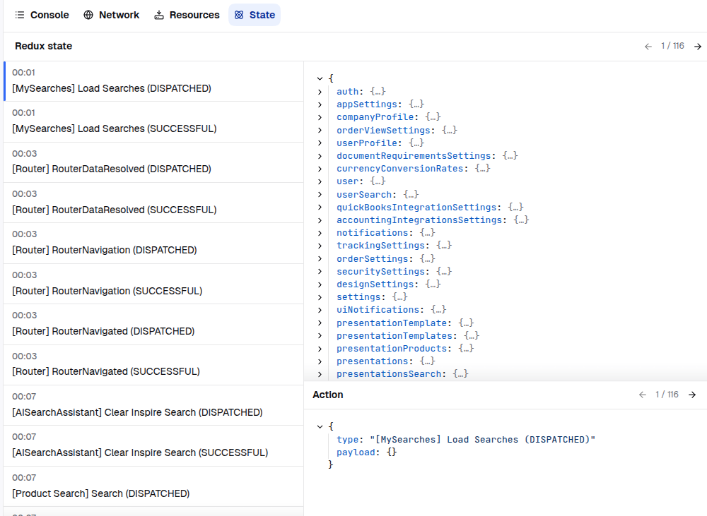 CaptureDev Redux Tab