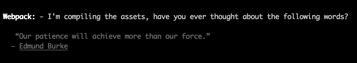Image of Webpack Quote