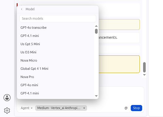 Model picker