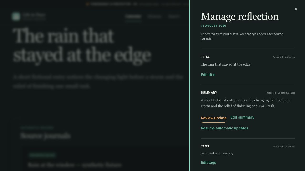 Manage reflection
