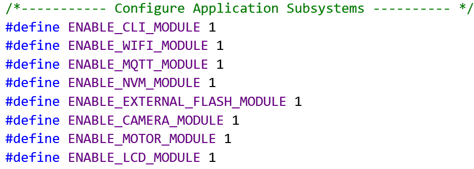 Subsystem Configuration