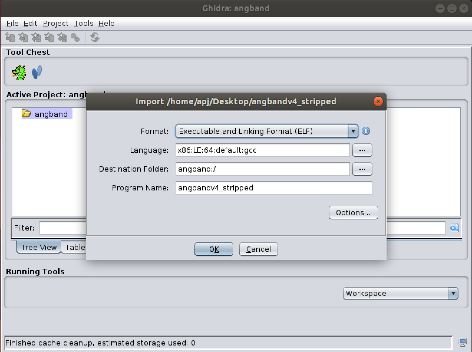 Importing the Binary