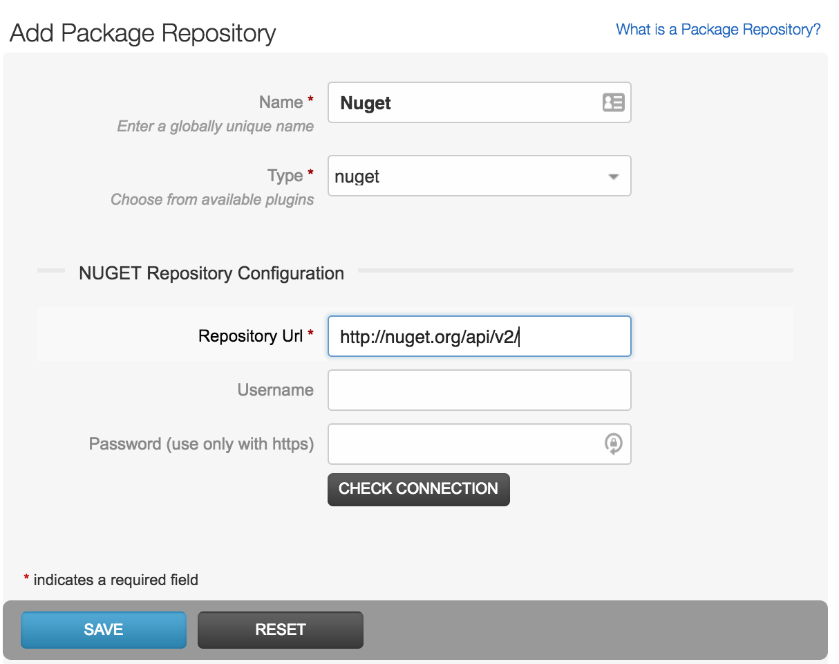 Add a NuGet repository