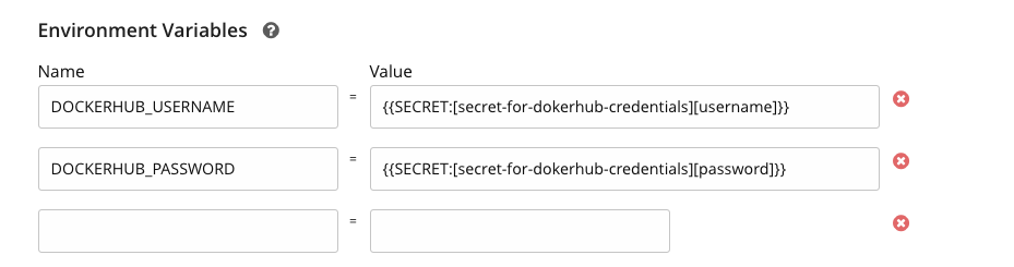 Usage in Environment Variables