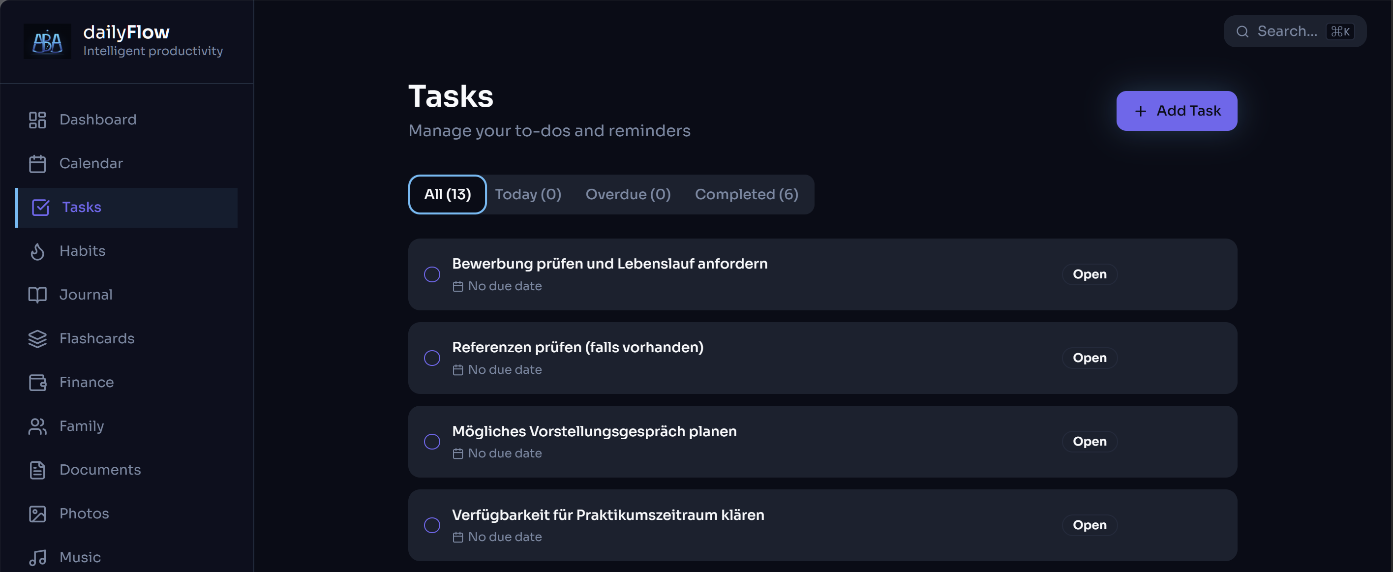 Tasks