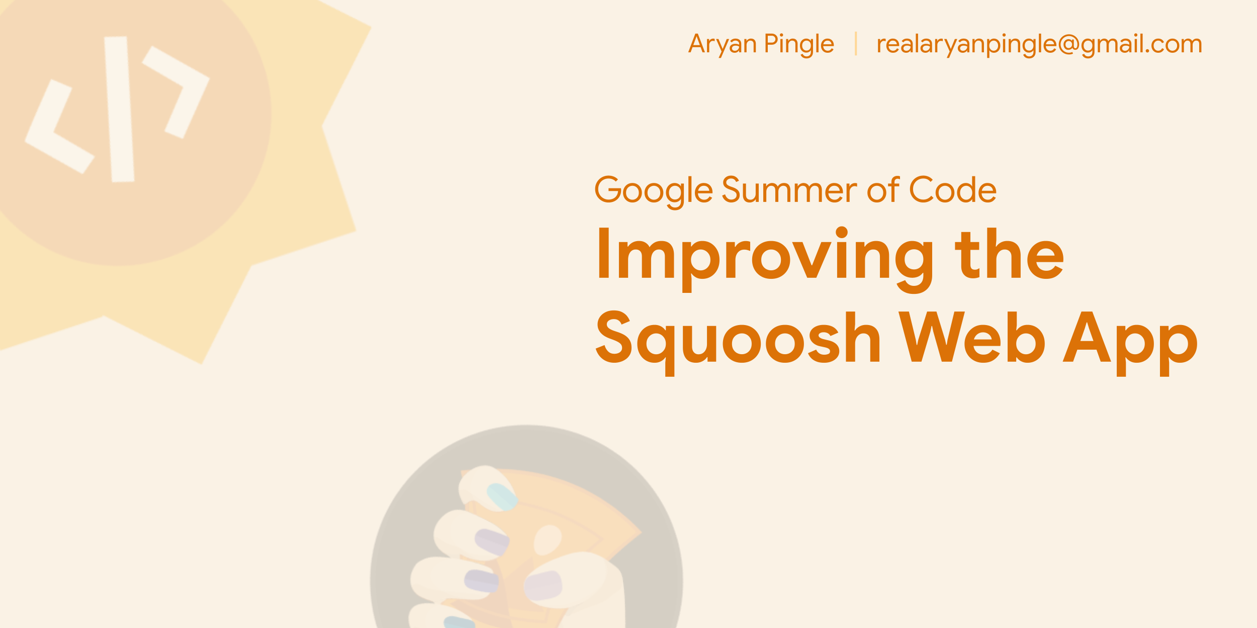 Google Summer of Code - Improving the Squoosh Web App