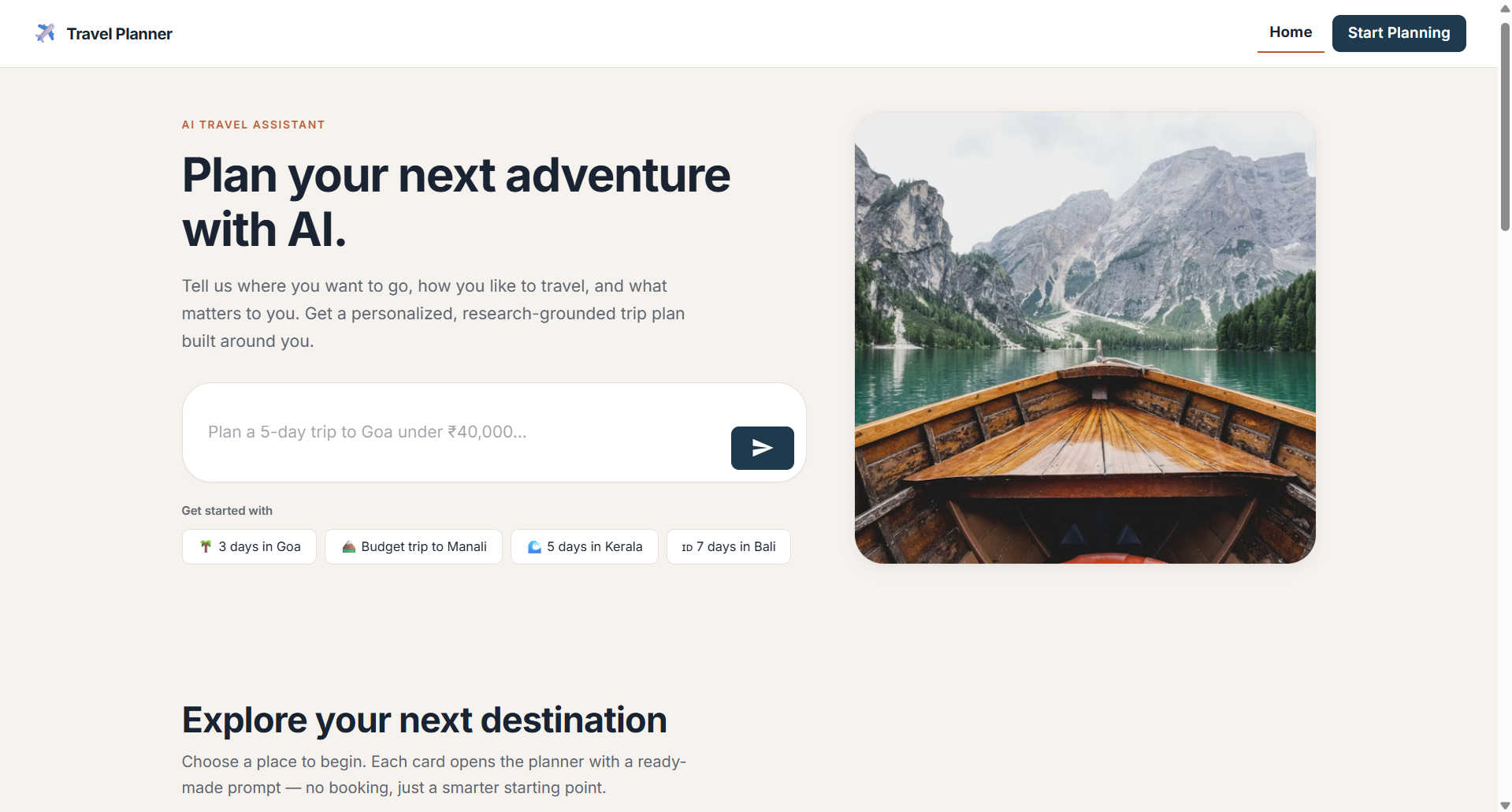 Agentic RAG Travel Planner