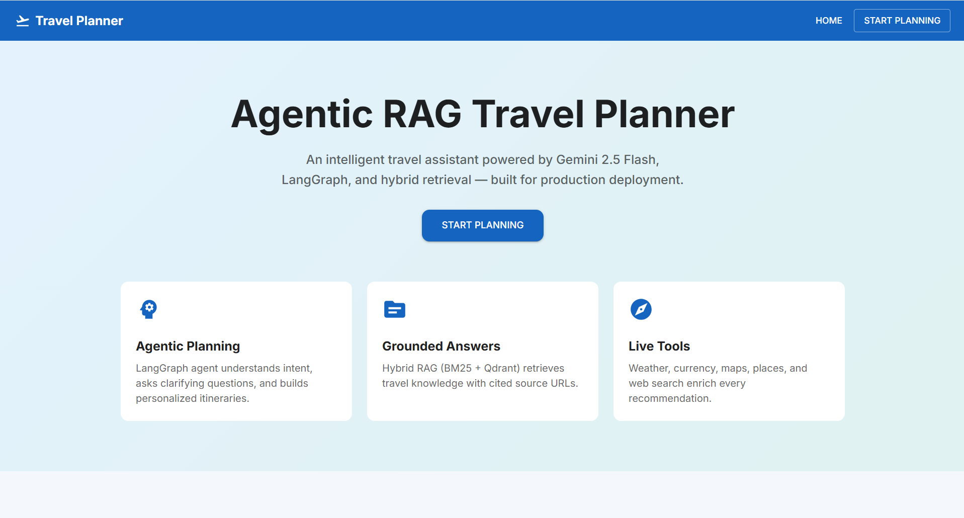 Agentic RAG Travel Planner