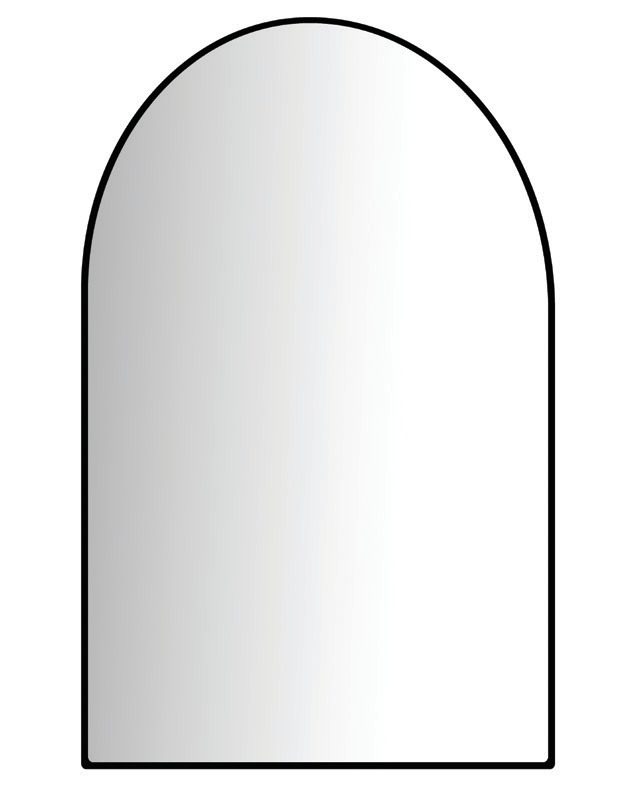 OTTO Mirror · Rectangular Arched Mirror Black
