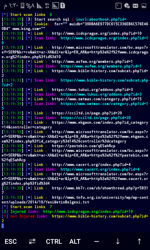 شرح اداة sql-scan للبحث عن جميع المواقع المصابة بثغرة sql