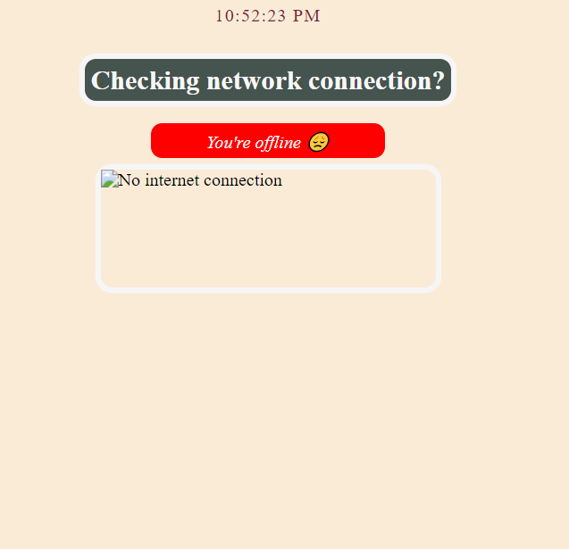 No internet Connection