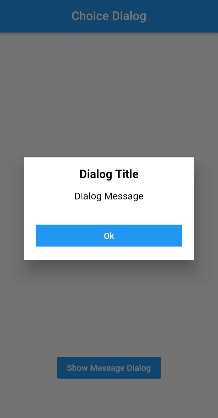 Message Dialog