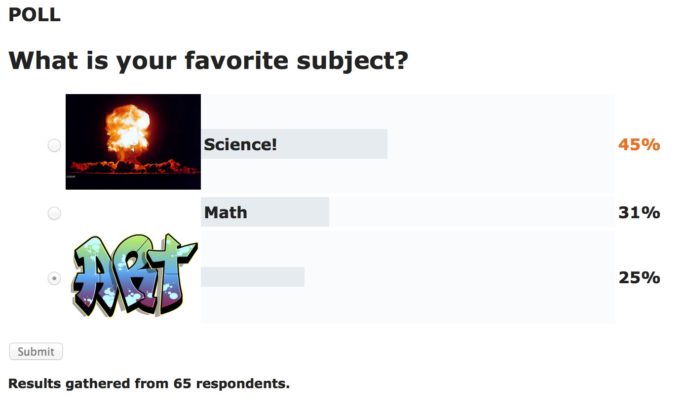 Mixed label poll result