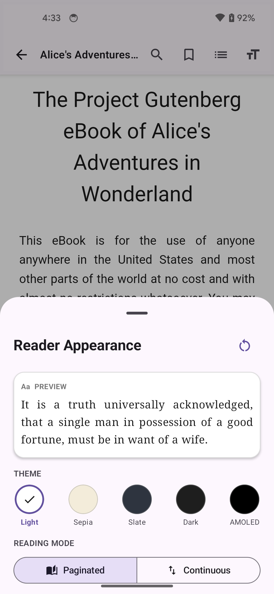 Appearance Controls