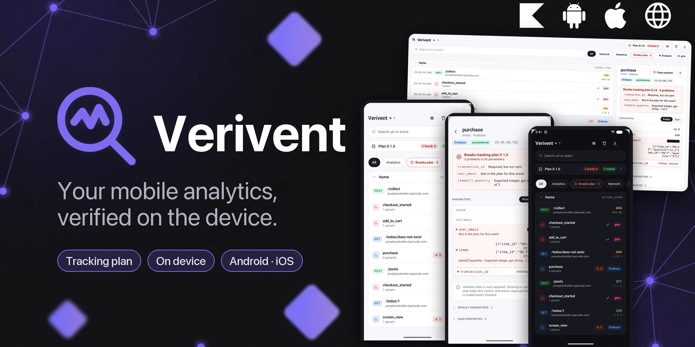 Verivent: the inspector and the web viewer flagging events that break the tracking plan