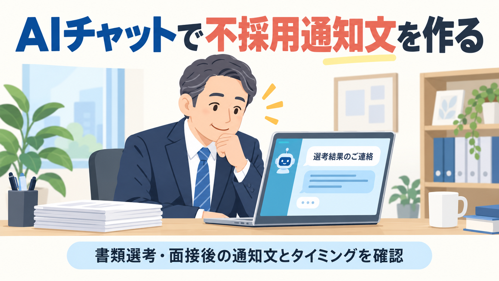 不採用の連絡、言葉で悩んでいませんか?AIチャットで角が立たない通知文を作る方法