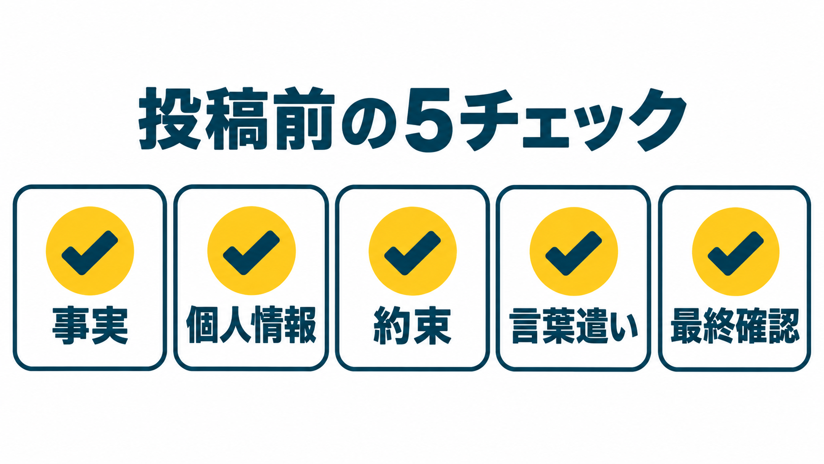 AIの下書きを投稿する前に確認する5項目