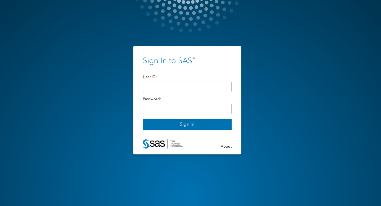 SAS Logon Screen