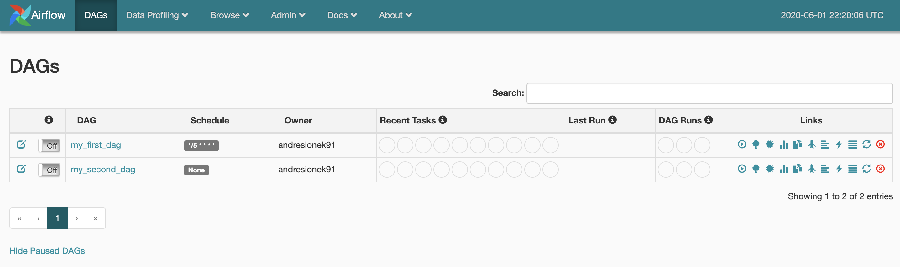 Airflow UI