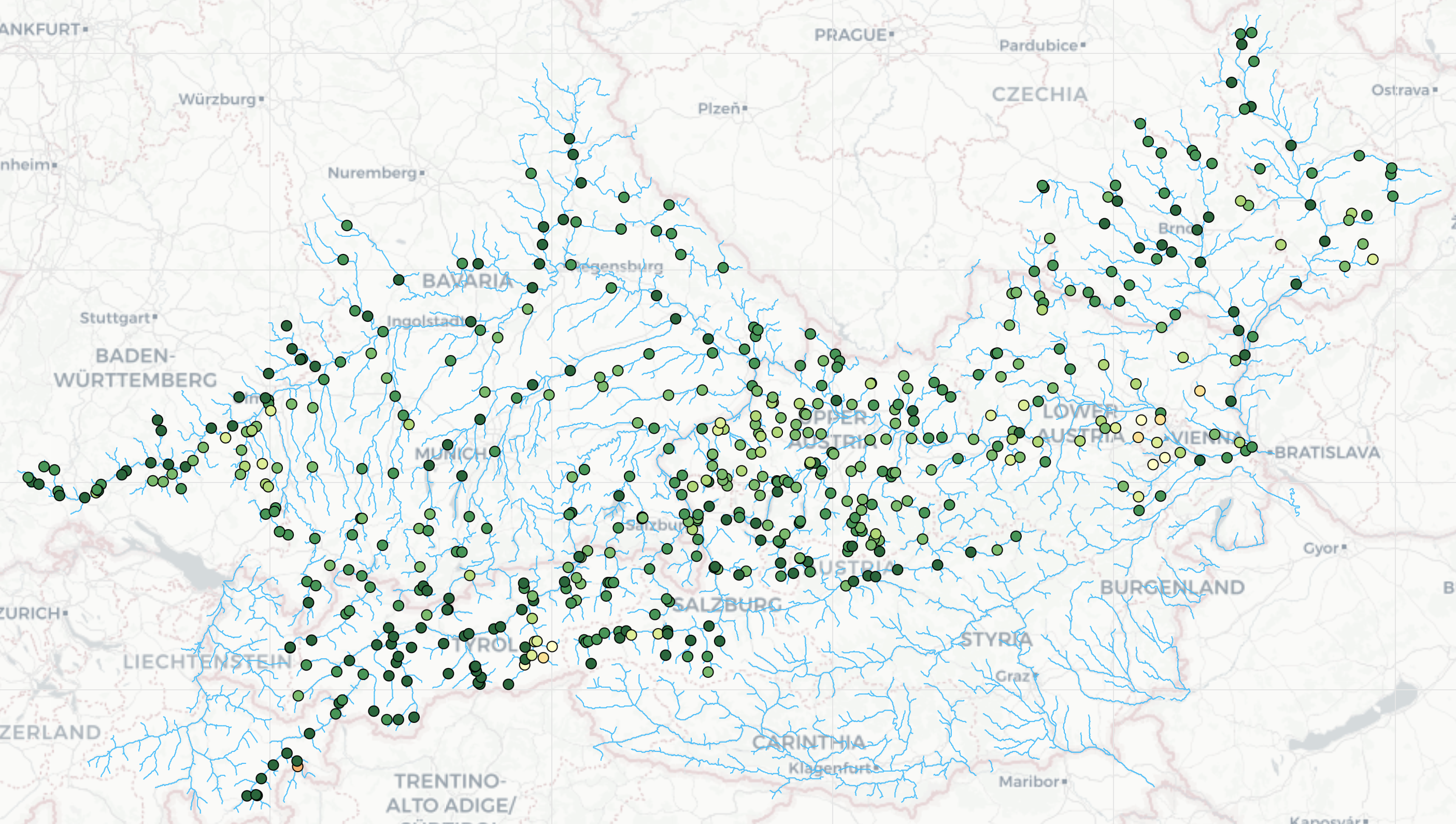 Danube river network