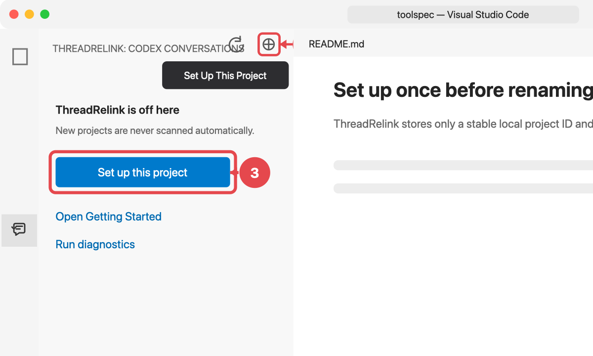 Set up ThreadRelink