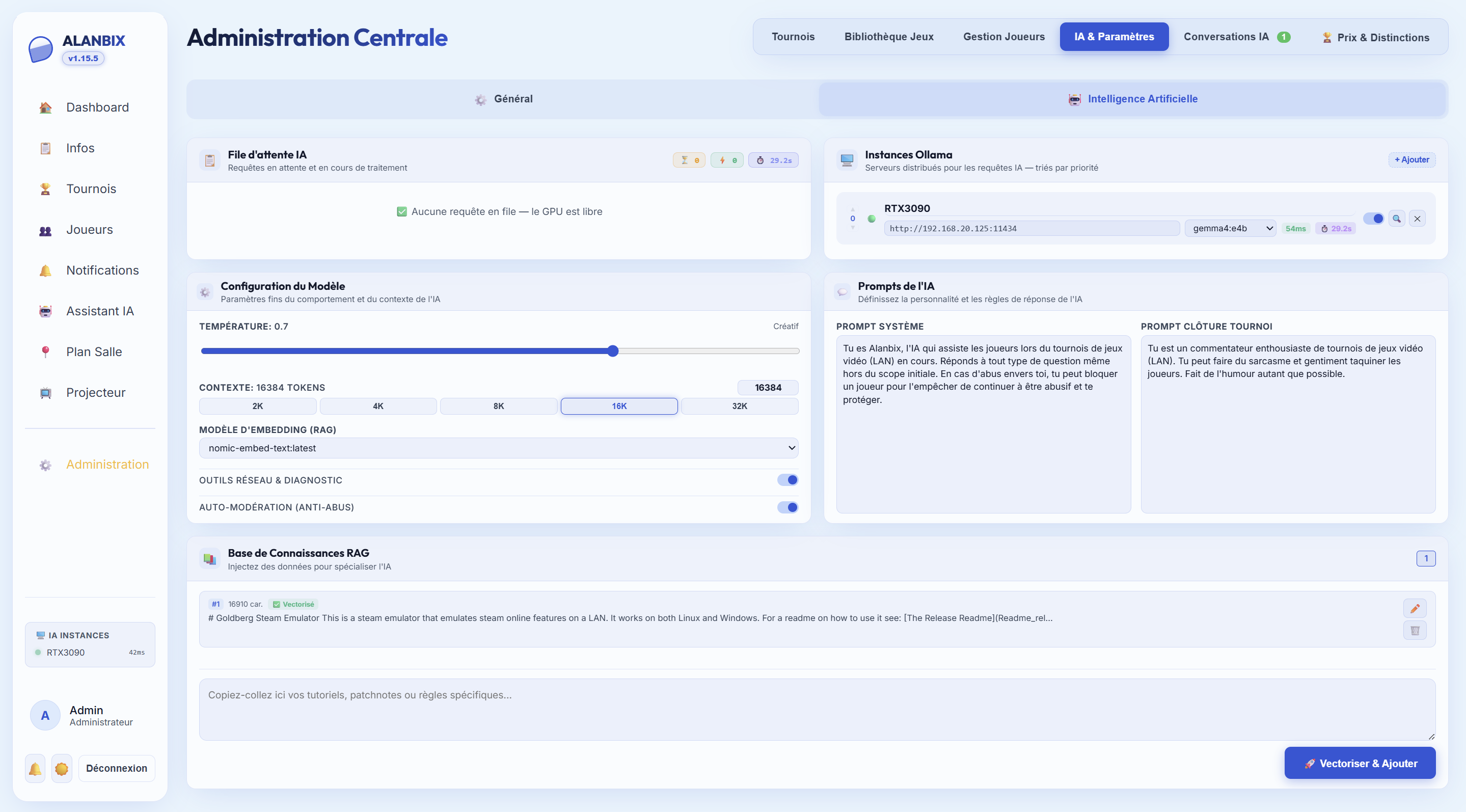 Admin AI Settings