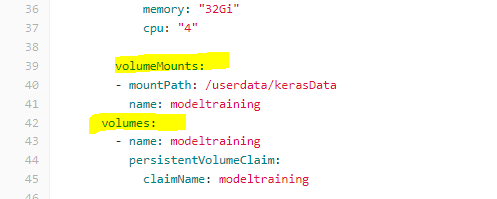 Mount Volume onto a path if already created. To find out how to create a persistent volumne claim, refer to Nautilus documentation